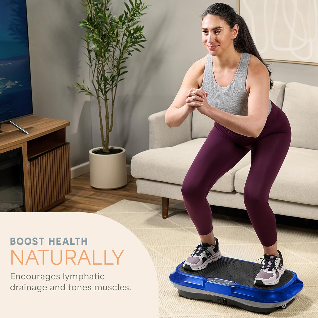 Waver Vibration Plate Exercise Machine – High-Intensity Vibration for Muscle Activation, Full-Body Workout Vibrating Platform with Loop Bands, Fitness Equipment for Strength Toning & Fat Loss