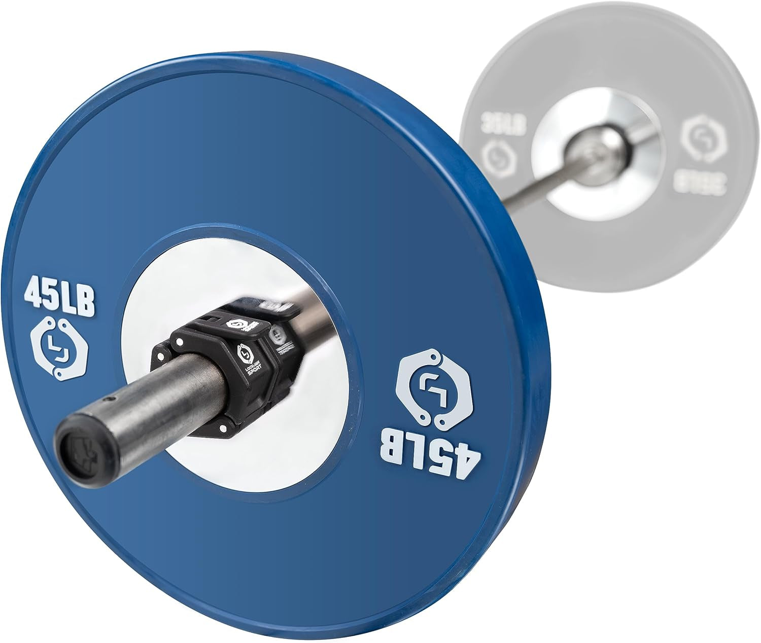 Lock-Jaw Sport Olympic Barbell Collar - Quick Release Barbell Clamp (Black)