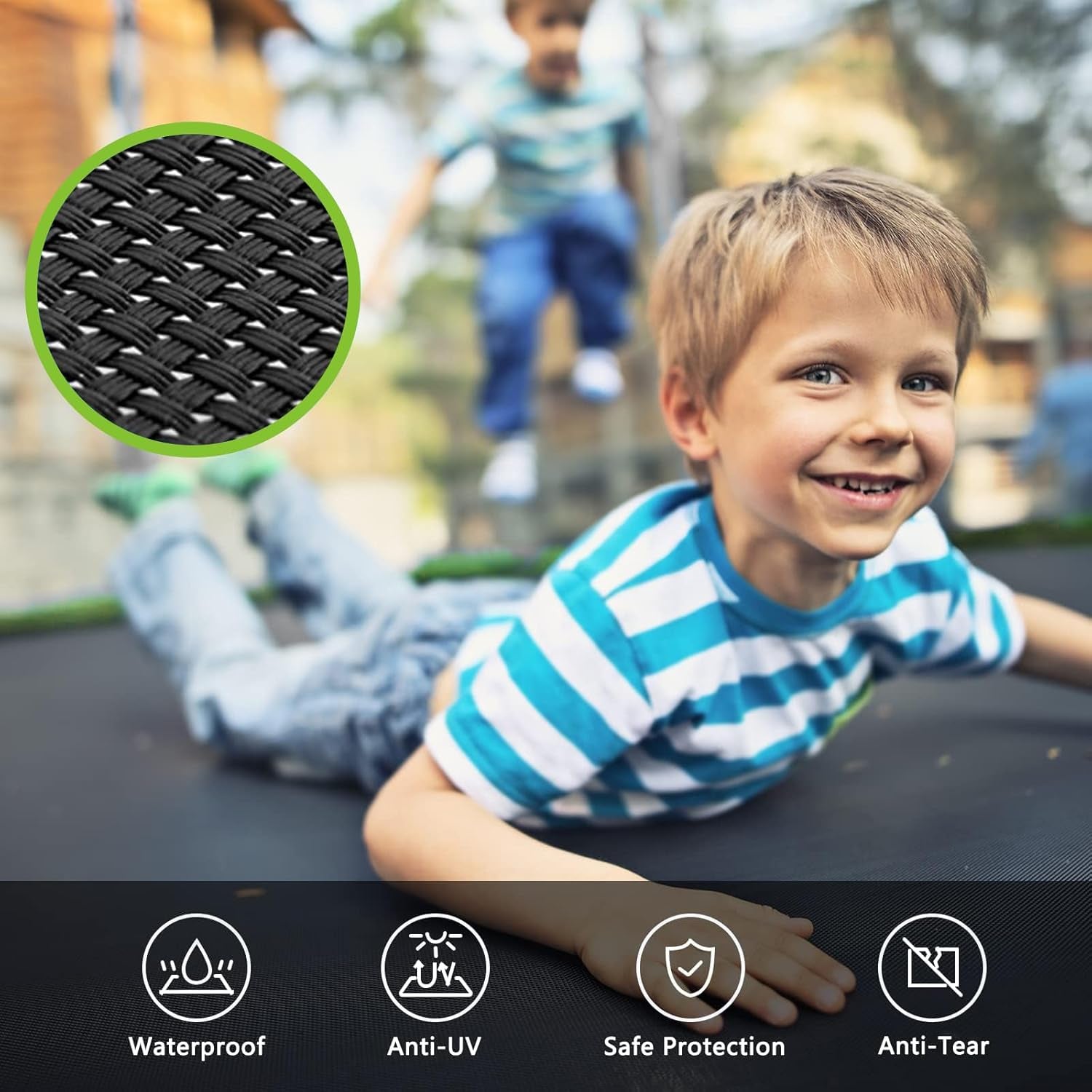 Trampoline 8FT 10FT 12FT 14FT 15FT Trampolines with Enclosure Net, 400LBS Outdoor Trampolines for Kids with Basketball Hoop-Astm Approved Trampoline for Children and Adults with Ladder